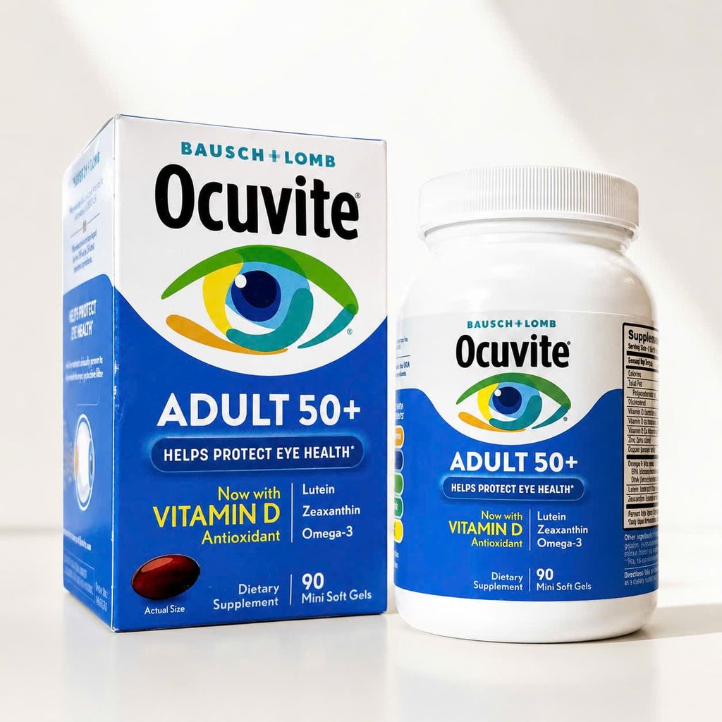 Viên Uống Bổ Mắt Bausch+Lomb Ocuvite Adult 50+ 90 Viên Mỹ