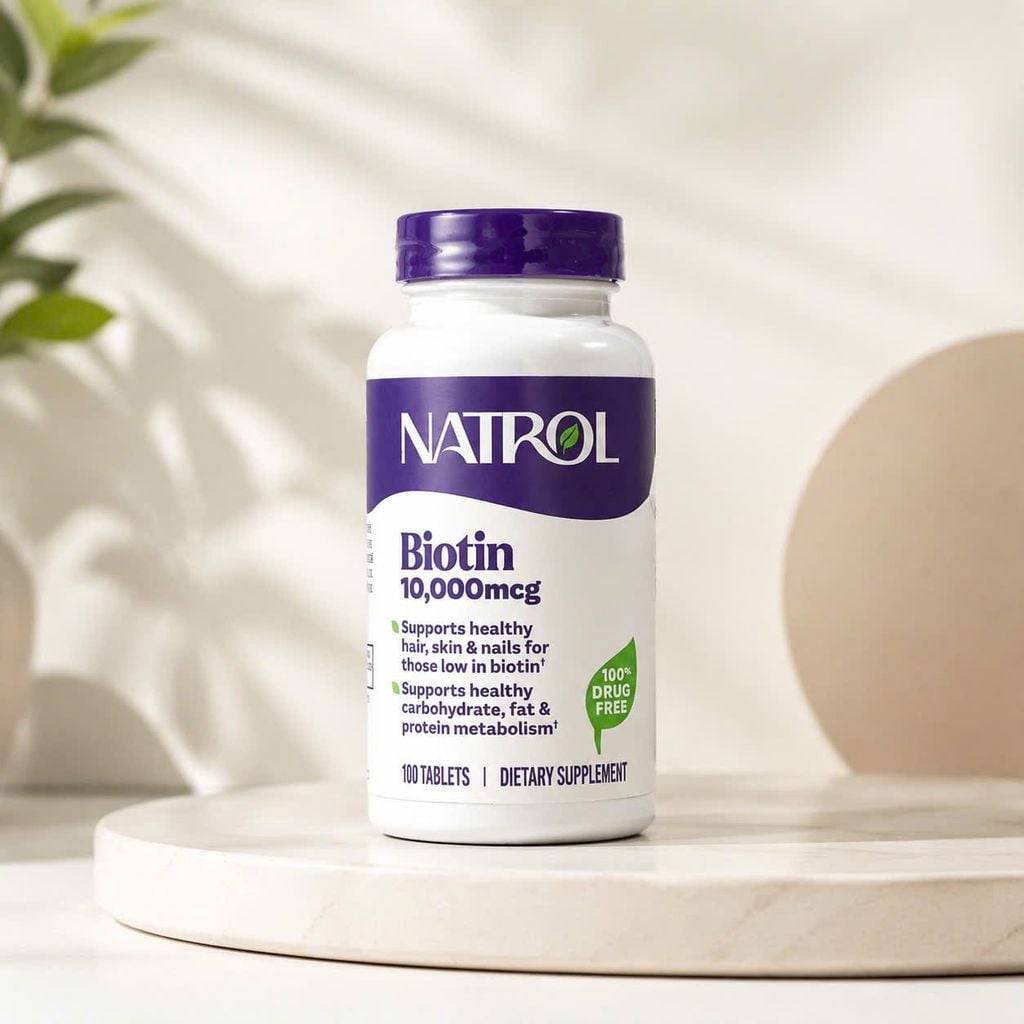 Viên uống mọc tóc Natrol Biotin 1000mcg Mỹ 100 viên