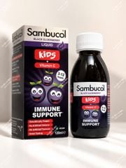 Siro Tăng Đề Kháng Sambucol Liquid For Kids + Vitamin C Anh 120ml (1-12 tuổi)