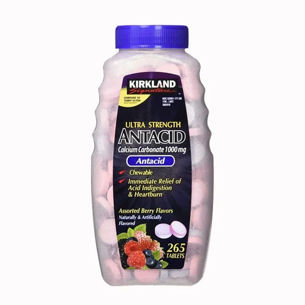 Kẹo Chống Đầy Hơi Dạ Dày Ultra Strength Antacid Kirkland Mỹ 265 Viên