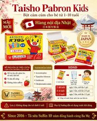 Bột Cảm Cúm Taisho Pabron Kids Chó Mèo Nhật 12 Gói Cho Bé Từ 1-10 Tuổi