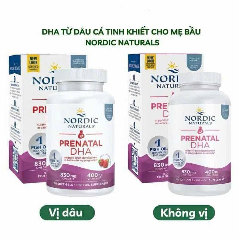 Dha Bầu Và Sau Sinh Nordic Prenatal  Mỹ 90 Viên