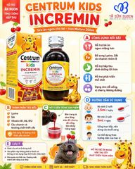 Siro Biếng Ăn Centrum Kids INCREMIN Iron 200ml Úc Cho Bé Từ 6 Tháng