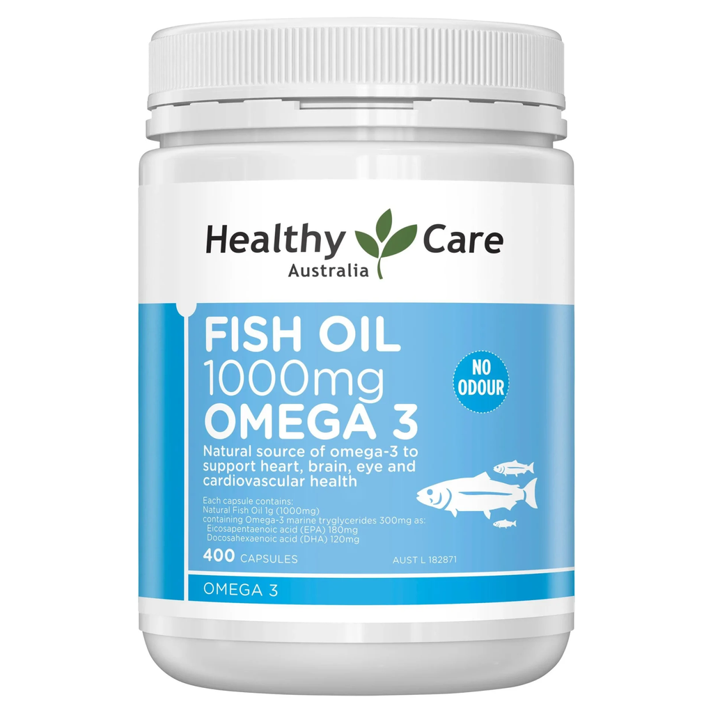 Healthy Care Fish Oil Úc 1000mg Omega 3 400Viên