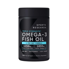 Viên Uống Dầu Cá Omega 3 Fish Oil Triple Strength Sports Research (150viên) Mỹ