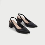  Giày Sandal Cao Gót Nữ Dáng Slingback Mũi Nhọn Đế Vuông 5cm MC-910 