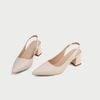  Giày Sandal Cao Gót Nữ Dáng Slingback Mũi Nhọn Đế Vuông 5cm MC-910 