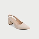  Giày Sandal Cao Gót Nữ Dáng Slingback Mũi Nhọn Đế Vuông 5cm MC-910 