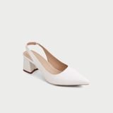  Giày Sandal Cao Gót Nữ Dáng Slingback Mũi Nhọn Đế Vuông 5cm MC-910 