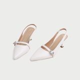  Giày Sandal Cao Gót Nữ Dáng Slingback Mũi Nhọn 5cm MC-911 