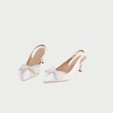  Giày Slingback Mũi Nhọn Đính Nơ MC-930 