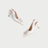  Giày Slingback Mũi Nhọn Đính Nơ MC-930 