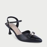  Giày Cao Gót Nữ Slingback Mũi Nhọn Phối Khóa Sang Trọng NP-018 