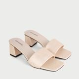  Dép Cao Gót Nữ Quai Ngang Phối Khóa TM-011 