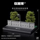  Diorama 1:64 Cảnh tường ven đường và cây xanh SCJ82032 