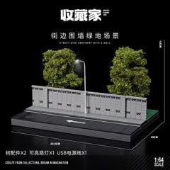 Diorama 1:64 Cảnh tường ven đường và cây xanh SCJ82032