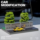  Diorama 1:64 Cảnh tường ven đường và cây xanh SCJ82032 