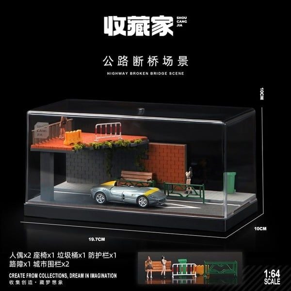  Diorama 1:64 Kèm Hộp Trưng Bày - Cầu Gãy 82001 