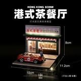  Diorama 1:64 Quán trà Hồng Kông có đèn SCJ388 