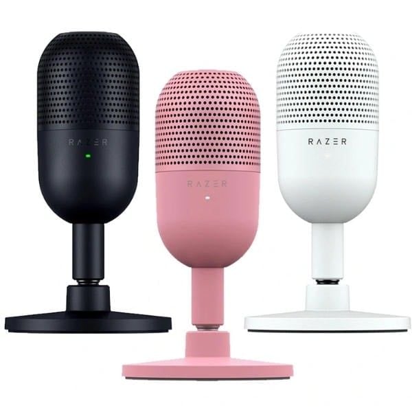 3 màu sắc micro Razer Seiren V3 Mini Đen Trắng Hồng nShop