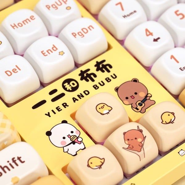  Bàn phím cơ AKKO 3108RF V3 Yier and Bubu Yellow - USB / Wireless 