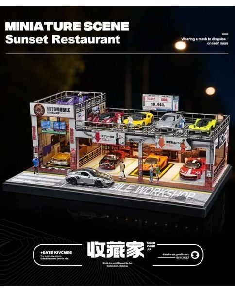  Diorama 1:64 - Gara xe Automobile Workshop 2 tầng 82056 