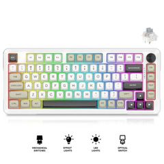 Bàn Phím Cơ Gaming E-YOOSO Z82 RGB USB Bluetooth 2.4G 3 Mode 82 Phím White Grey Black - Silverwood Switch