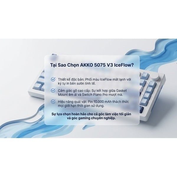  Bàn phím cơ AKKO 5075 V3 IceFlow 