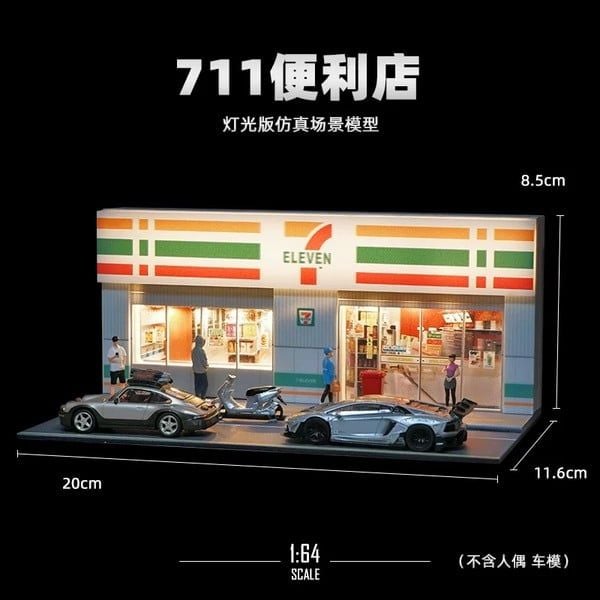nShop bán Diorama 1:64 Cửa hàng tiện lợi 7-Eleven có đèn SCJ368 giao nhanh tận nhà toàn quốc
