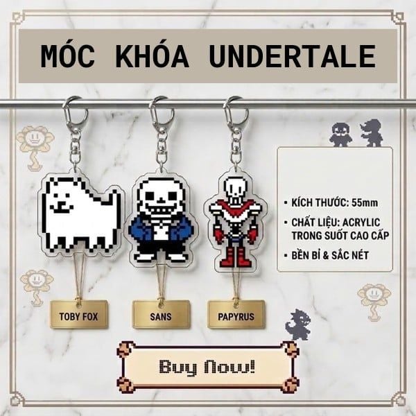  Móc khóa Undertale 