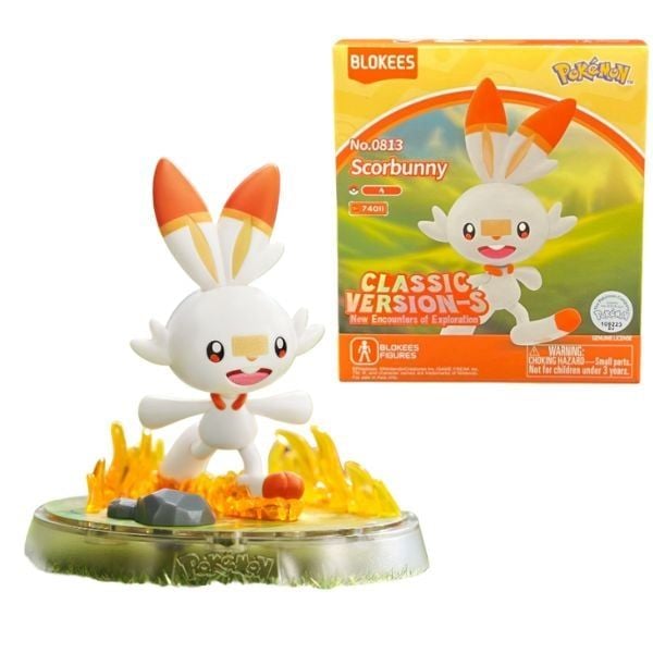  Mô Hình Blokees Pokemon Classic Ver S Scorbunny 74011 