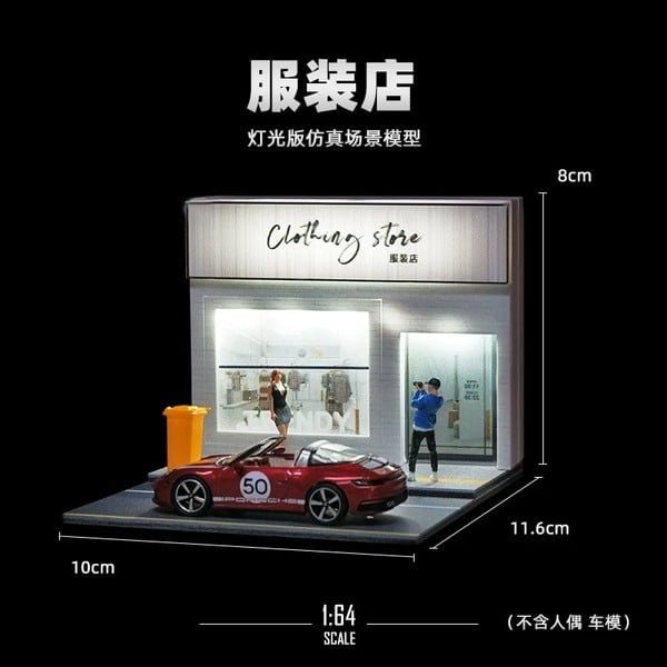 nShop bán Diorama 1:64 Cửa hàng quần áo có đèn SCJ370 Shou Cang Jia chính hãng giá tốt chất lượng cao