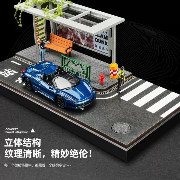  Diorama 1:64 Trạm dừng xe bus SCJ82010 