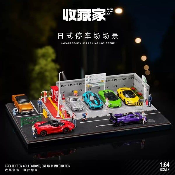  Diorama 1:64 Bãi đậu xe Nhật Bản SCJ82035 