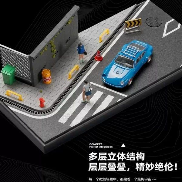  Diorama 1:64 Kèm Hộp Trưng Bày - Góc Đường 82003 