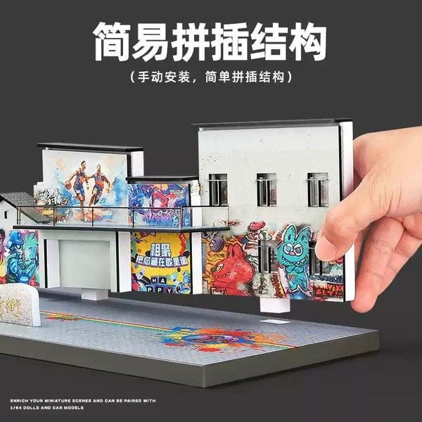  Diorama 1:64 Phố đi bộ Graffiti SCJ428 