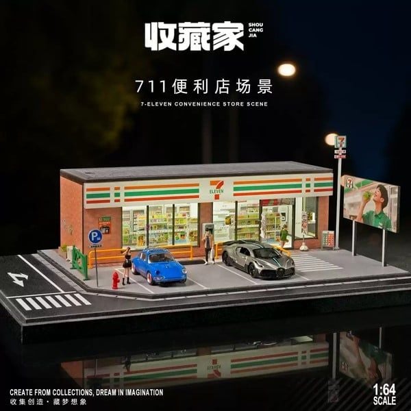  Diorama 1:64 Cửa hàng 24h 7-Eleven cỡ lớn SCJ82044-A 