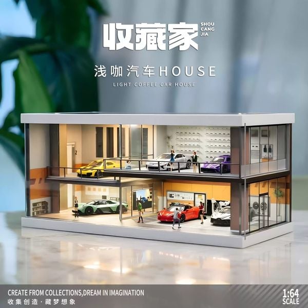 Diorama 1:64 - Nhà xe màu cà phê 82075 