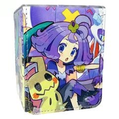 Hộp Đựng Bài Pokemon TCG Da PU Cao Cấp Acerola và Mimikyu