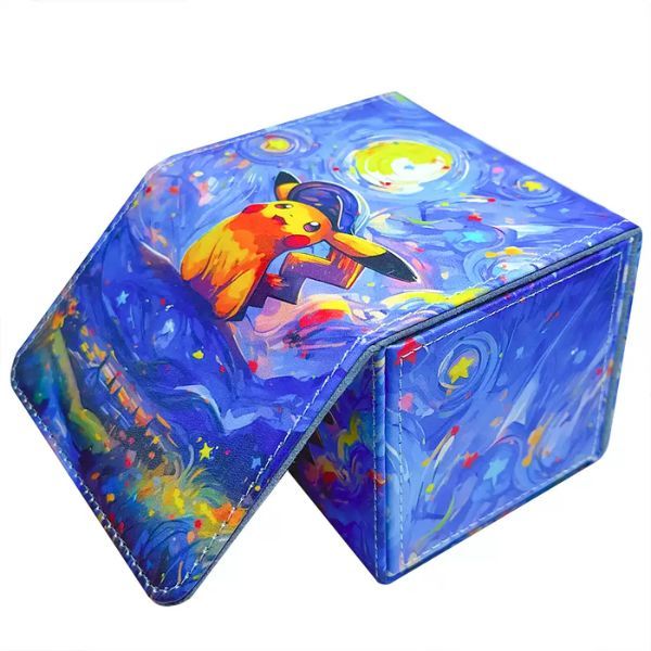  Hộp Đựng Bài Pokemon TCG Da PU Cao Cấp Starry Pikachu 