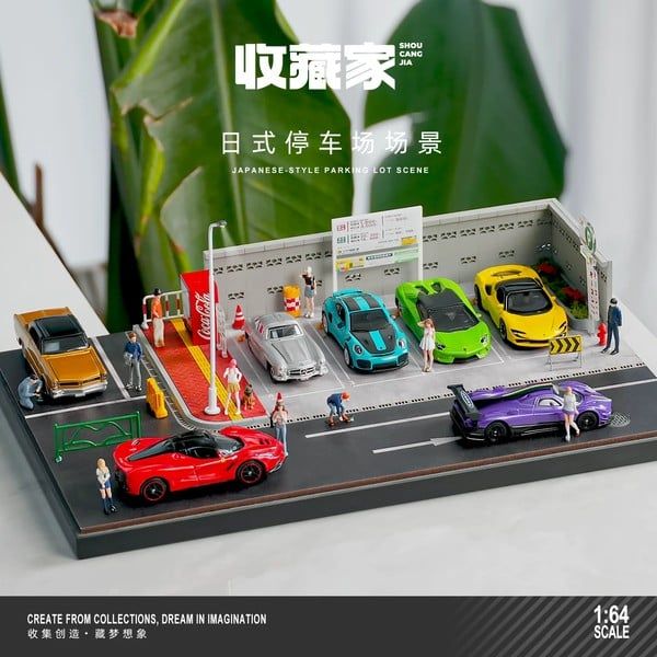  Diorama 1:64 Bãi đậu xe Nhật Bản SCJ82035 