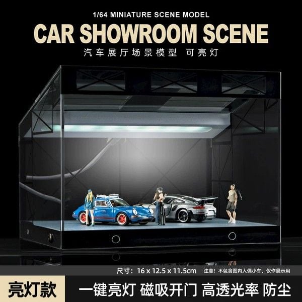 nShop bán Sa bàn tiểu cảnh Diorama 1:64 Showroom xe tường kính SCJ430 giá tốt chất lượng cao