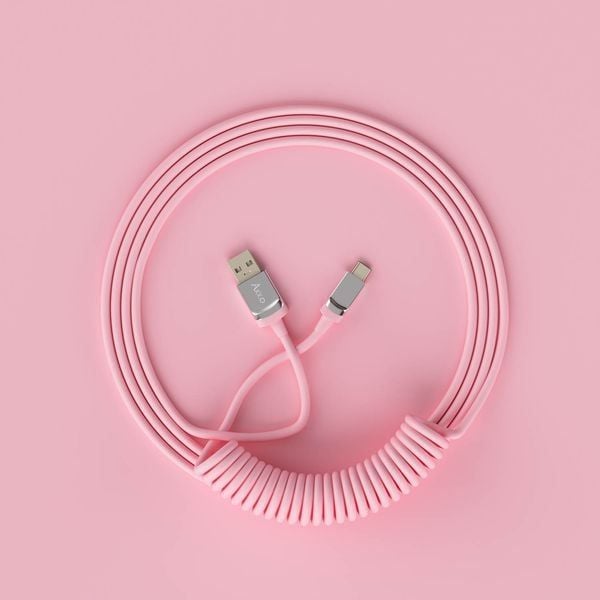  Dây cáp xoắn bàn phím cơ AKKO Coiled Cable - Pink 