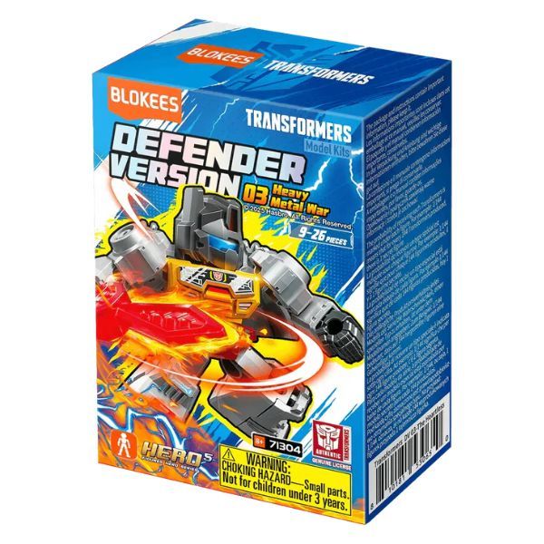  Hộp Mù Blokees Transformers Galaxy Version Defender 03 Heavy Metal War Blind Box 71304 