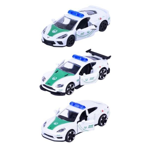 Xe Mô Hình MAJORETTE Dubai Police 3 Pieces Set 