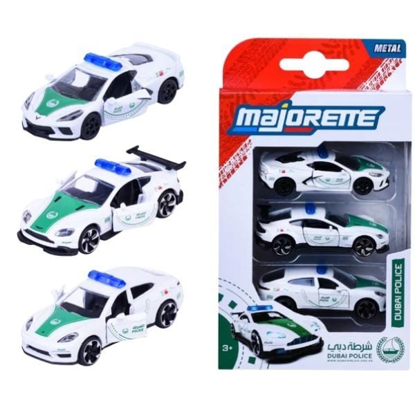  Xe Mô Hình MAJORETTE Dubai Police 3 Pieces Set 