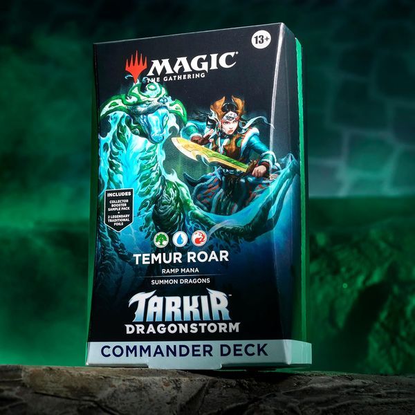 Magic The Gathering Tarkir Dragonstorm Commander Deck Temur Roar là bộ bài chiến thuật cân bằng giữa tốc độ và combo