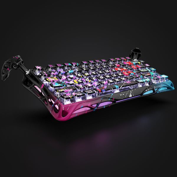  Bàn phím cơ GravaStar Mercury V75 Pro 75% Hall Effect Magnetic Switch Gaming Keyboard - Neon Graffiti 