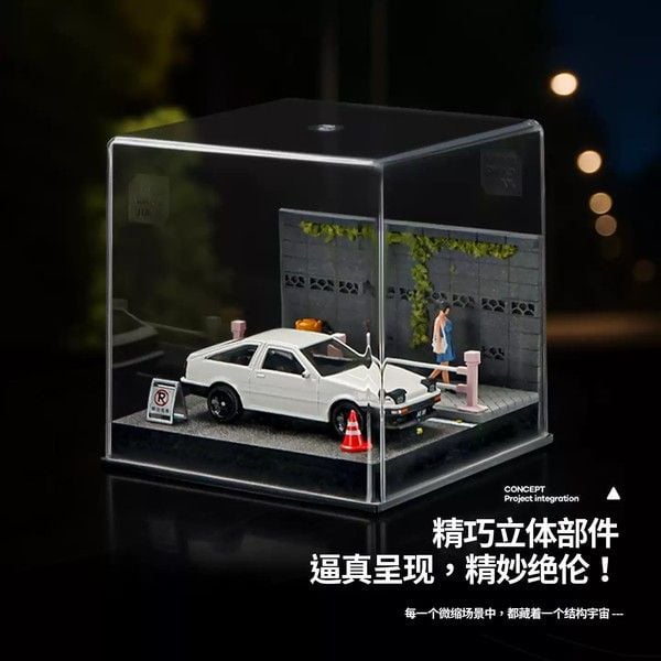  Diorama 1:64 Kèm Hộp Trưng Bày - Bờ Tường Bên Đường 82013 