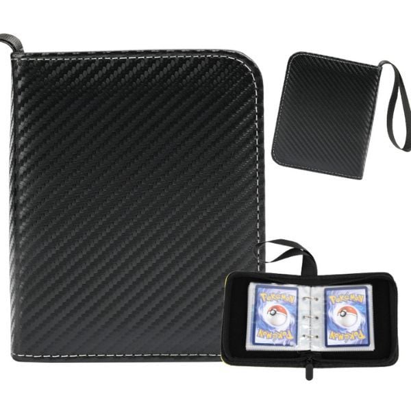 nShop bán Black Album Binder mini 1 ngăn màu trơn đựng bài TCG Pokemon One Piece màu đen bền đẹp